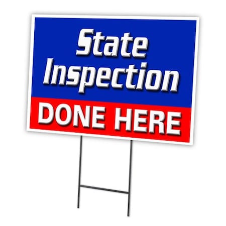 Signmission State Inspection Done Yard & Stake outdoor plastic coroplast window, C-1824 State Inspection Done C-1824 State Inspection Done